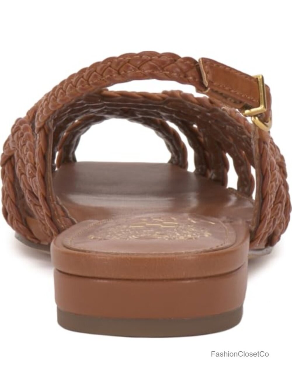 Strappy Flat Sandals with Braided Design and Slingback Strap - Picture 2 of 6